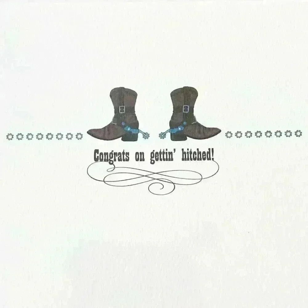 Congrats On Getting Hitched Wedding Card